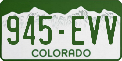 CO license plate 945EVV