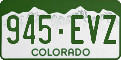 CO license plate 945EVZ