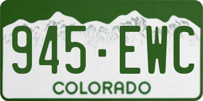 CO license plate 945EWC