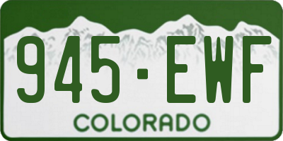 CO license plate 945EWF