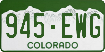 CO license plate 945EWG