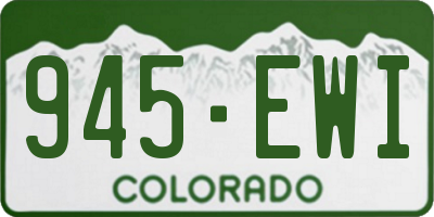 CO license plate 945EWI