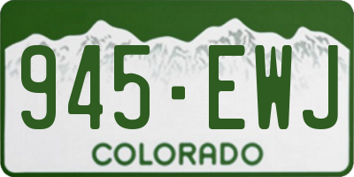 CO license plate 945EWJ