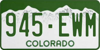 CO license plate 945EWM