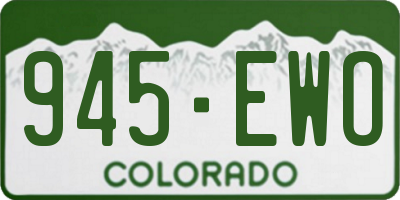 CO license plate 945EWO