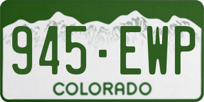 CO license plate 945EWP