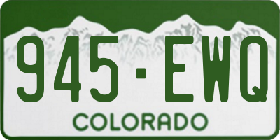 CO license plate 945EWQ
