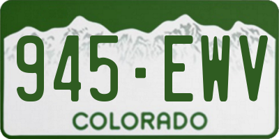CO license plate 945EWV