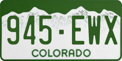 CO license plate 945EWX
