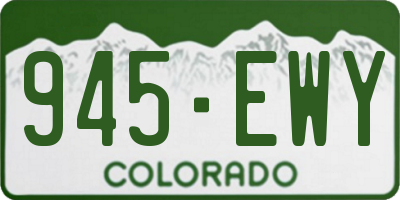 CO license plate 945EWY
