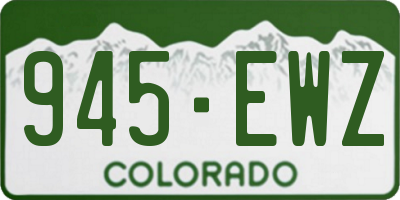 CO license plate 945EWZ