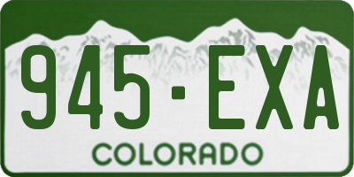 CO license plate 945EXA