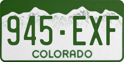 CO license plate 945EXF