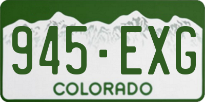 CO license plate 945EXG