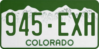 CO license plate 945EXH