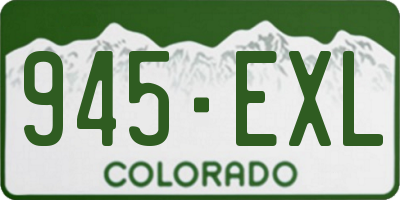 CO license plate 945EXL