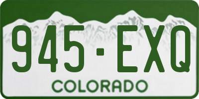 CO license plate 945EXQ