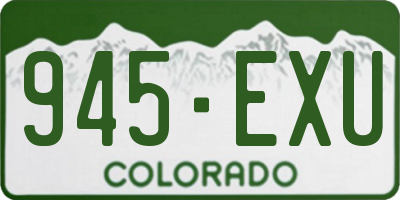 CO license plate 945EXU