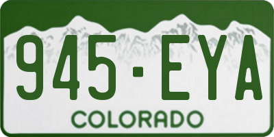 CO license plate 945EYA
