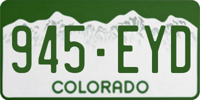 CO license plate 945EYD