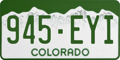 CO license plate 945EYI