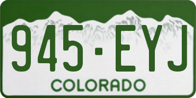 CO license plate 945EYJ