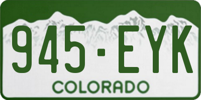 CO license plate 945EYK