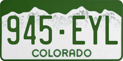 CO license plate 945EYL