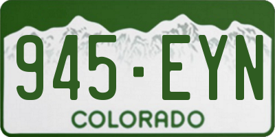 CO license plate 945EYN