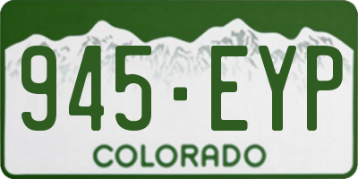 CO license plate 945EYP