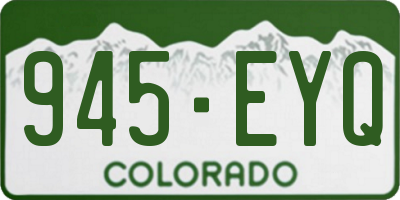 CO license plate 945EYQ