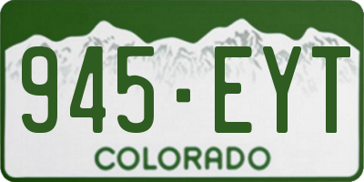 CO license plate 945EYT