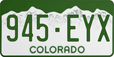 CO license plate 945EYX