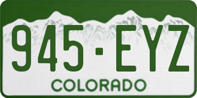 CO license plate 945EYZ