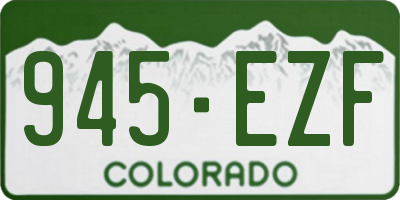 CO license plate 945EZF