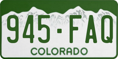 CO license plate 945FAQ