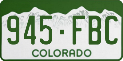 CO license plate 945FBC