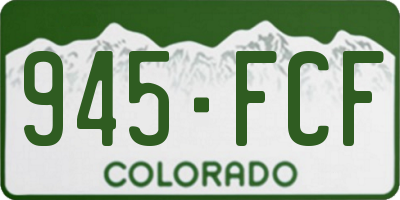 CO license plate 945FCF