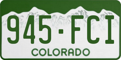 CO license plate 945FCI