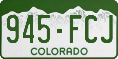 CO license plate 945FCJ
