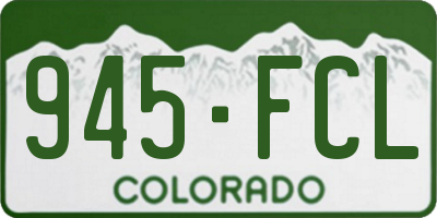 CO license plate 945FCL