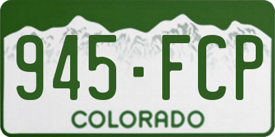 CO license plate 945FCP