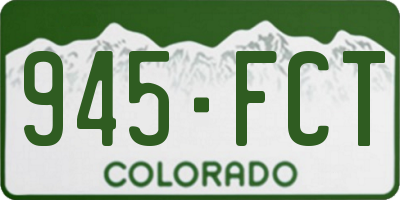 CO license plate 945FCT