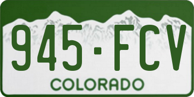CO license plate 945FCV
