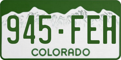 CO license plate 945FEH