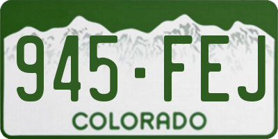 CO license plate 945FEJ