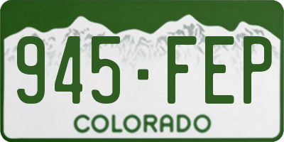 CO license plate 945FEP