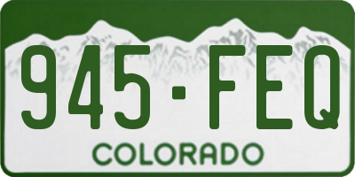 CO license plate 945FEQ