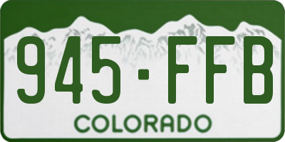 CO license plate 945FFB