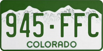 CO license plate 945FFC